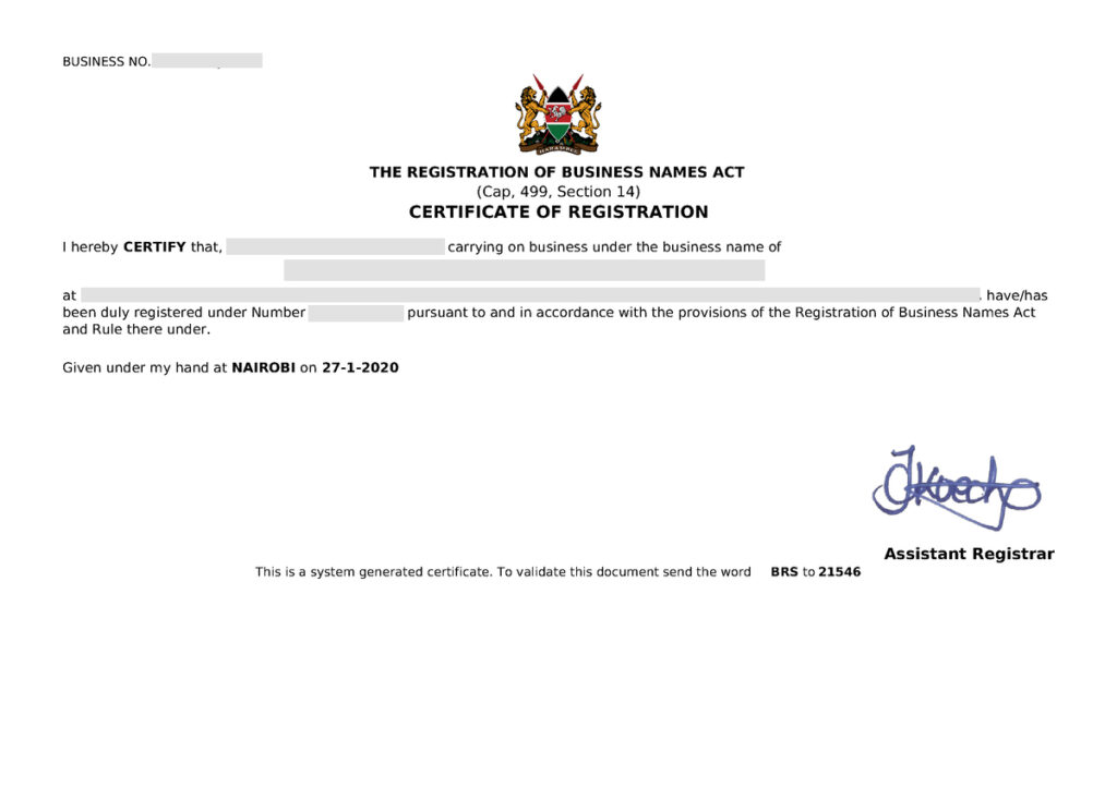 business name registration