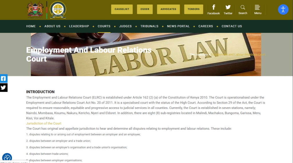 Employment and Labour Relations Court ELRC